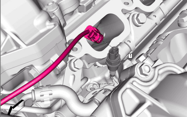 水温传感器在柴油机上的位置